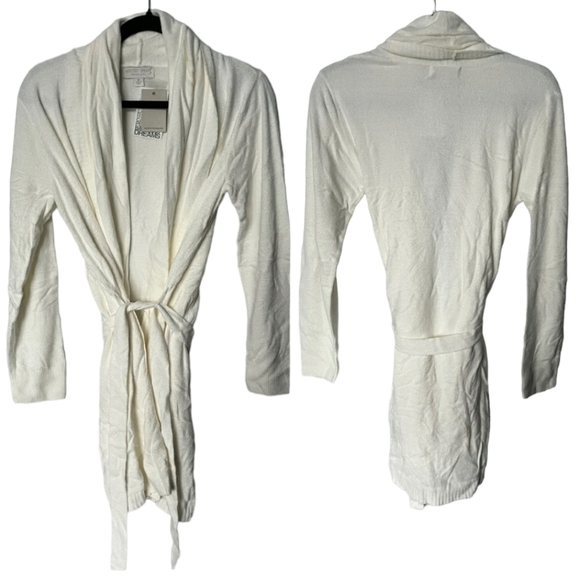 Barefoot Dreams Longline Shawl Collar Cardigan Pearl NEW - Picture 5 of 6